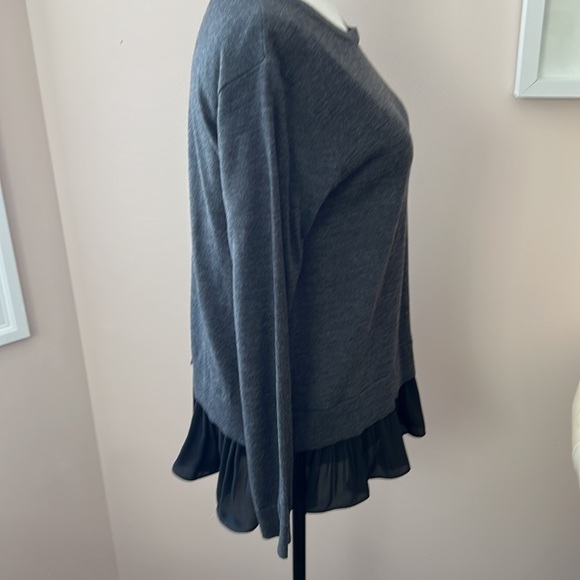 CLUB Monaco l Long Sleeve Blouse with Ruffle Detail - Picture 4 of 6